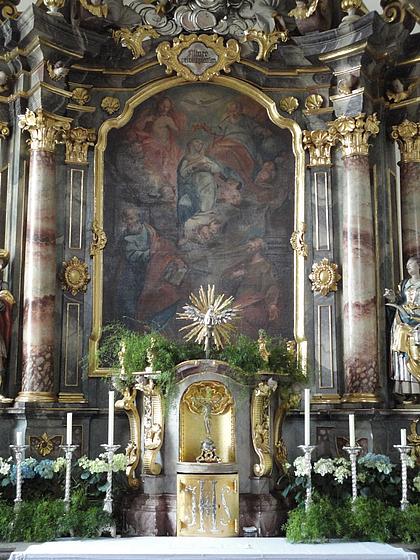 Altarbild (gestiftet vom Kloster Waldsassen), Tabernakel